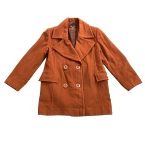 Me-jay pea cot cashmere & virgin wool brown size 13 14 Vintage Women